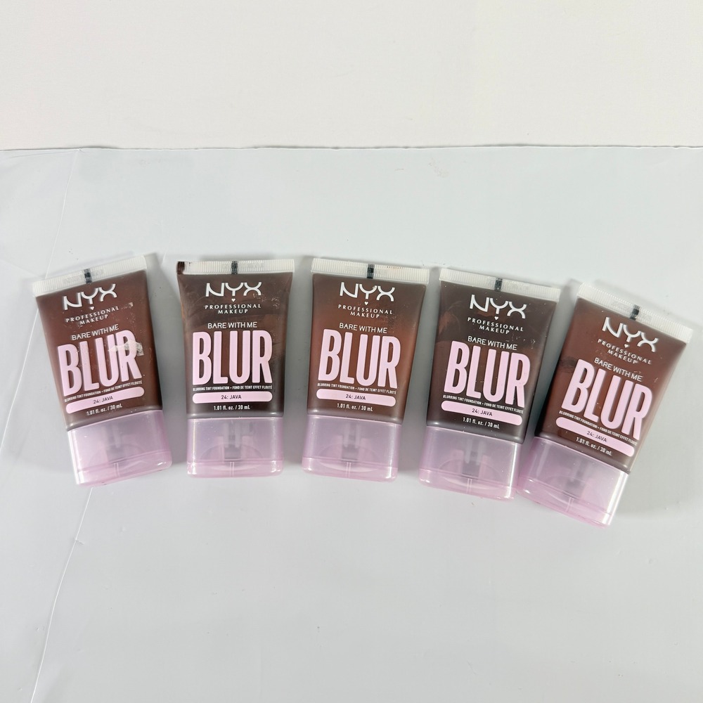 NYX Bare With Me Blur Foundation 24 Java Matte Full Coverage Lot of 5 New